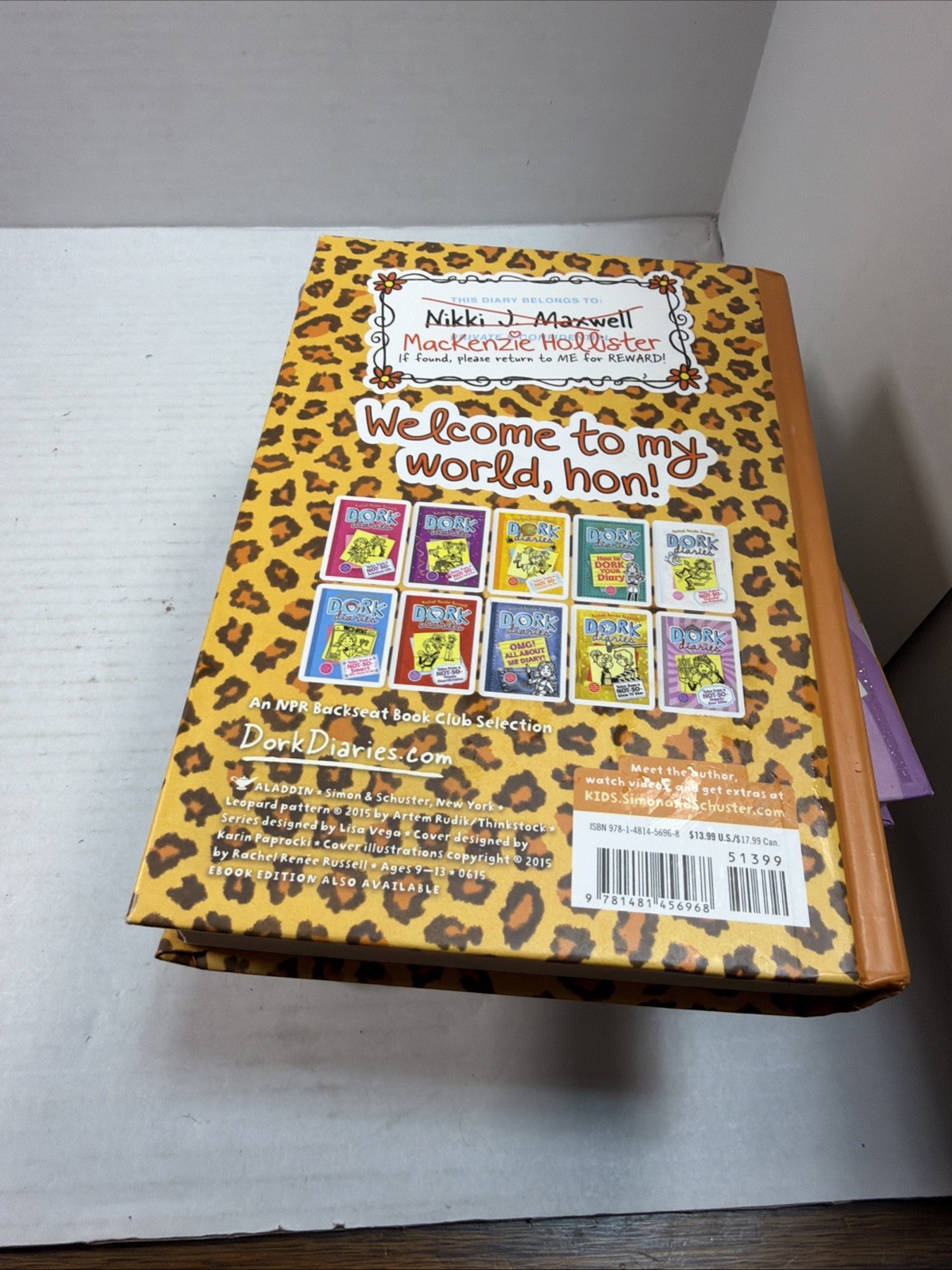 Dork Diaries by Rachel Renée Russell Lot Of 6 Books – 1, 2, 3, 8, 9, 11