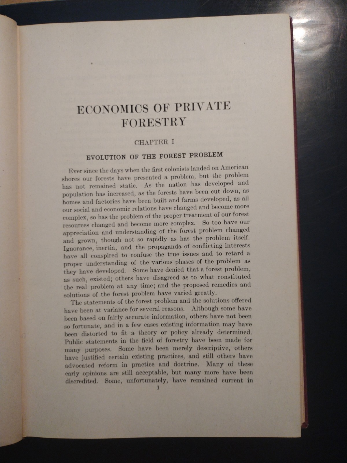 Economics of Private Forestry. Ralph W. Marquis, Ph. D. 1939. HC (Resources)