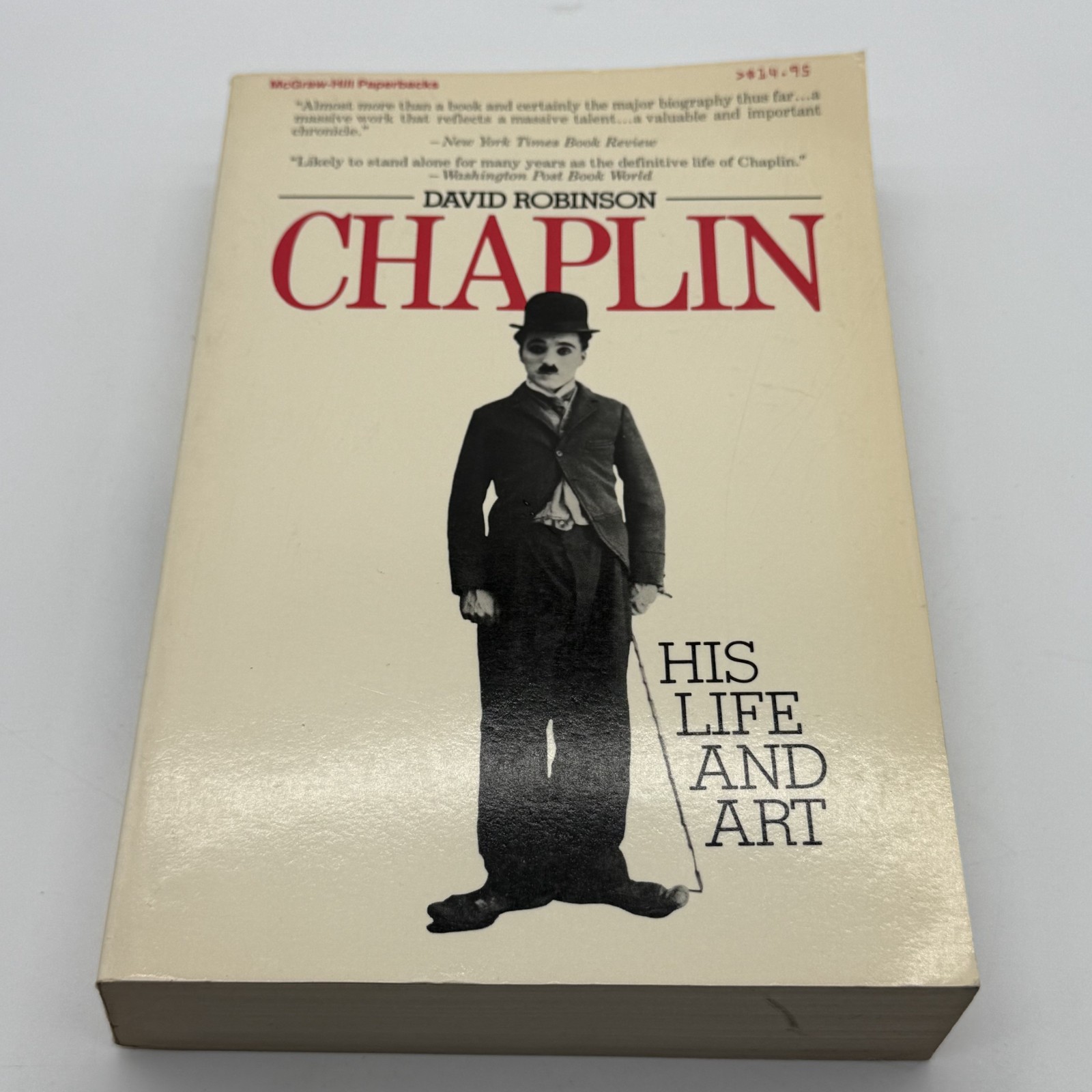 Chaplin: His Life and Art By David Robinson PB 1985 McGraw Hill 1st Ed