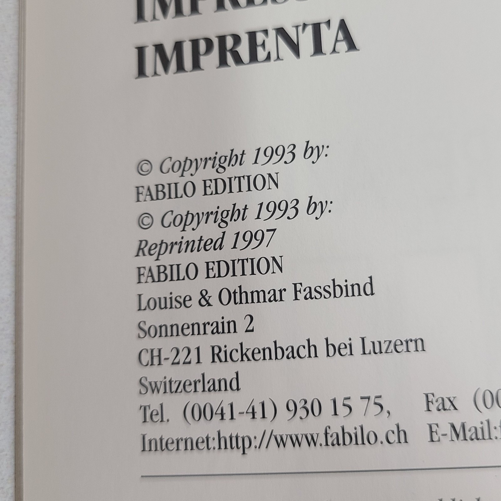 Sugar Artistik Fabilo Edition by Louise & Othmar Fassbind 4 Languages