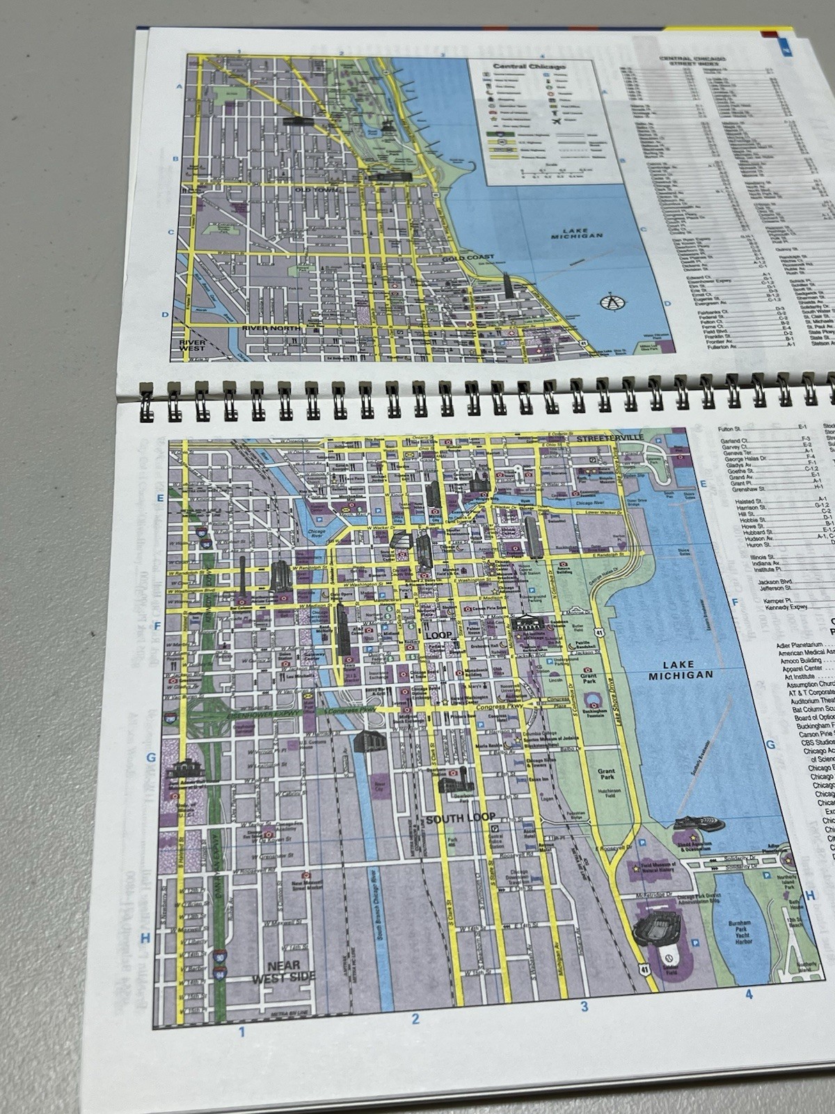 Rand McNally Chicago Cook County Street Finder Map Spiral Bound Book 1999