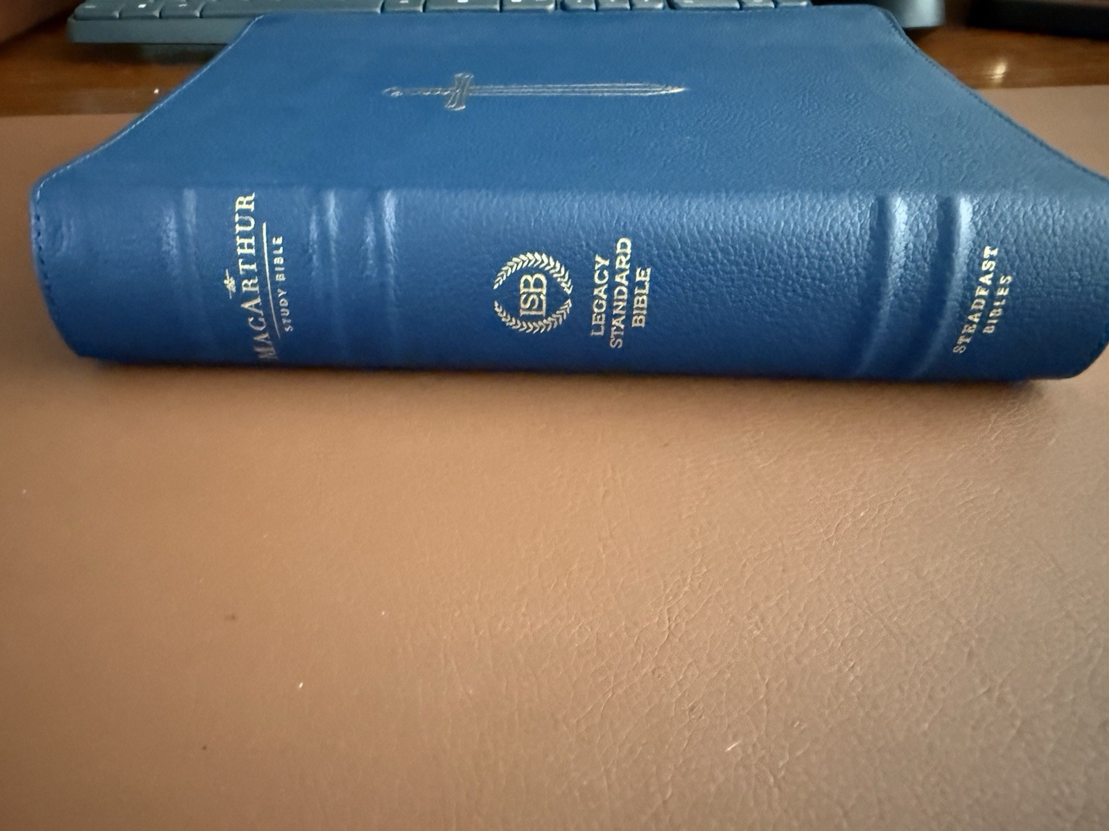 Legacy Standard Bible, MacArthur Study Bible – Paste-Down Cowhide. Blue Sword