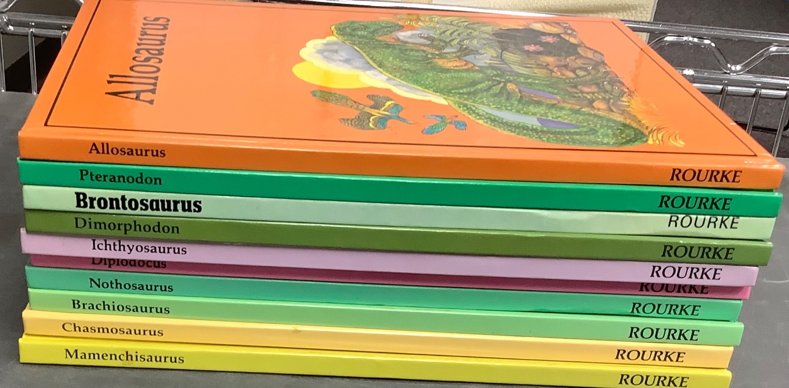 Rare 80s Vintage Lot Of 10 Rourke Hardcover Dinosaur Library Series Books