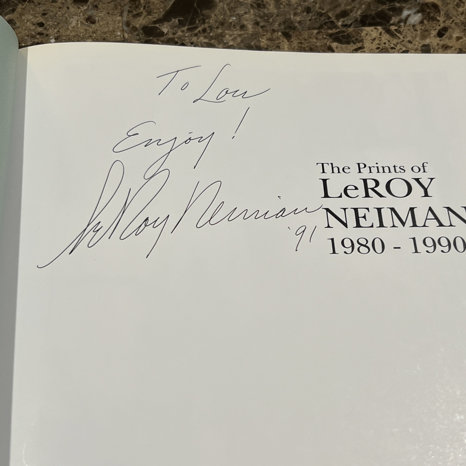 Leroy Neiman Autographed Book Prints 1980-1990 – SIGNED TWICE! Hardcover