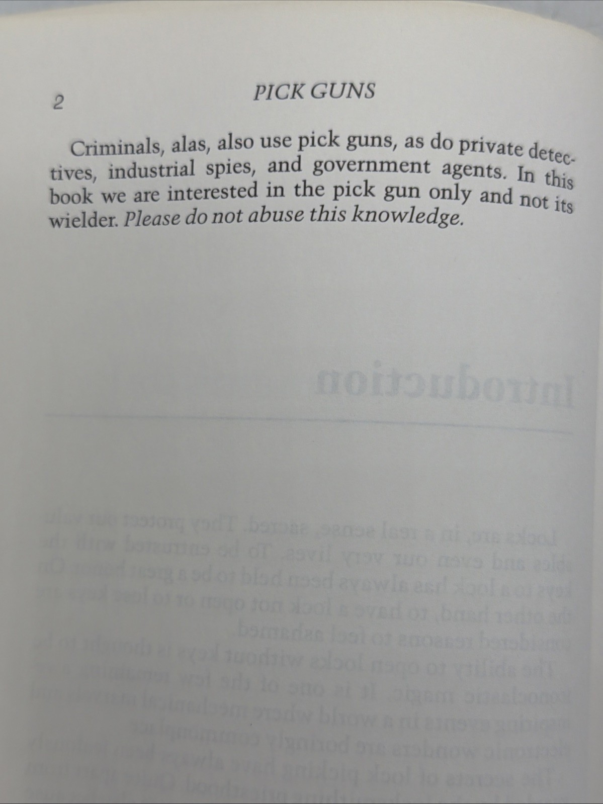 PICK GUNS by John Minnery (Trade Paperback) Paladin Press