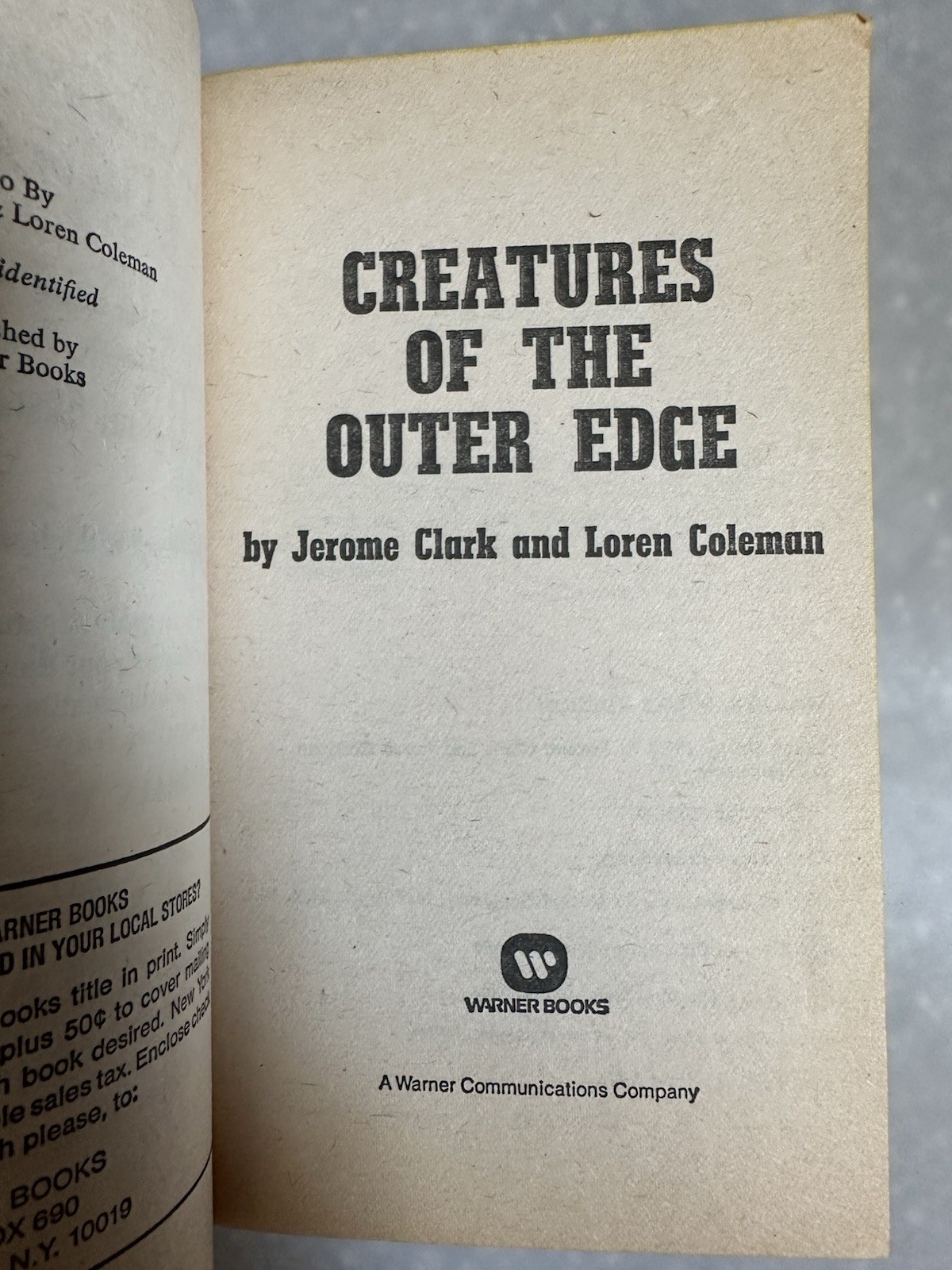Creatures Of The Outer Edge Vintage 1978 1st Print Cryptozoology Paperback