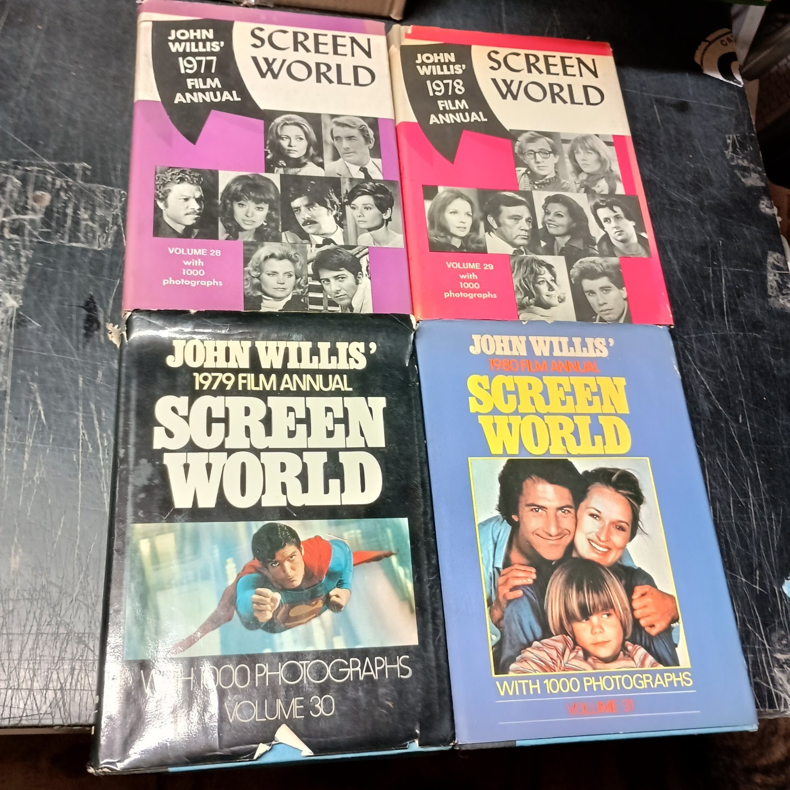 Screen & Theatre World John Willis 1970s Era (10 Book Lot) HCDJ Jackets w/ Wear