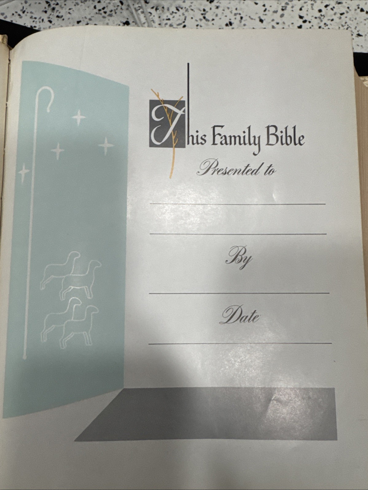 Vintage 1966 Bible Fam Edition KJV Southwestern Company L White Gold Hardcover