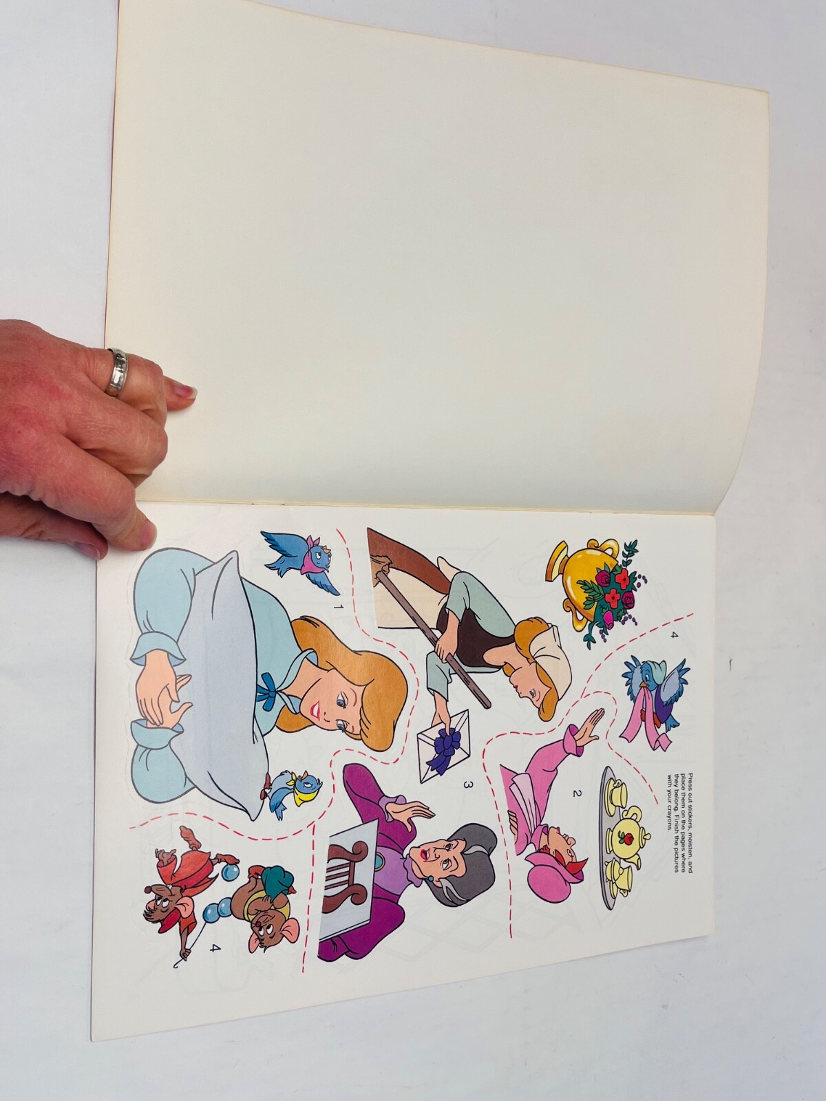 Vintage Disney Sticker Fun Books- Cinderella Fox and the Hound Bambi Set BIN 61