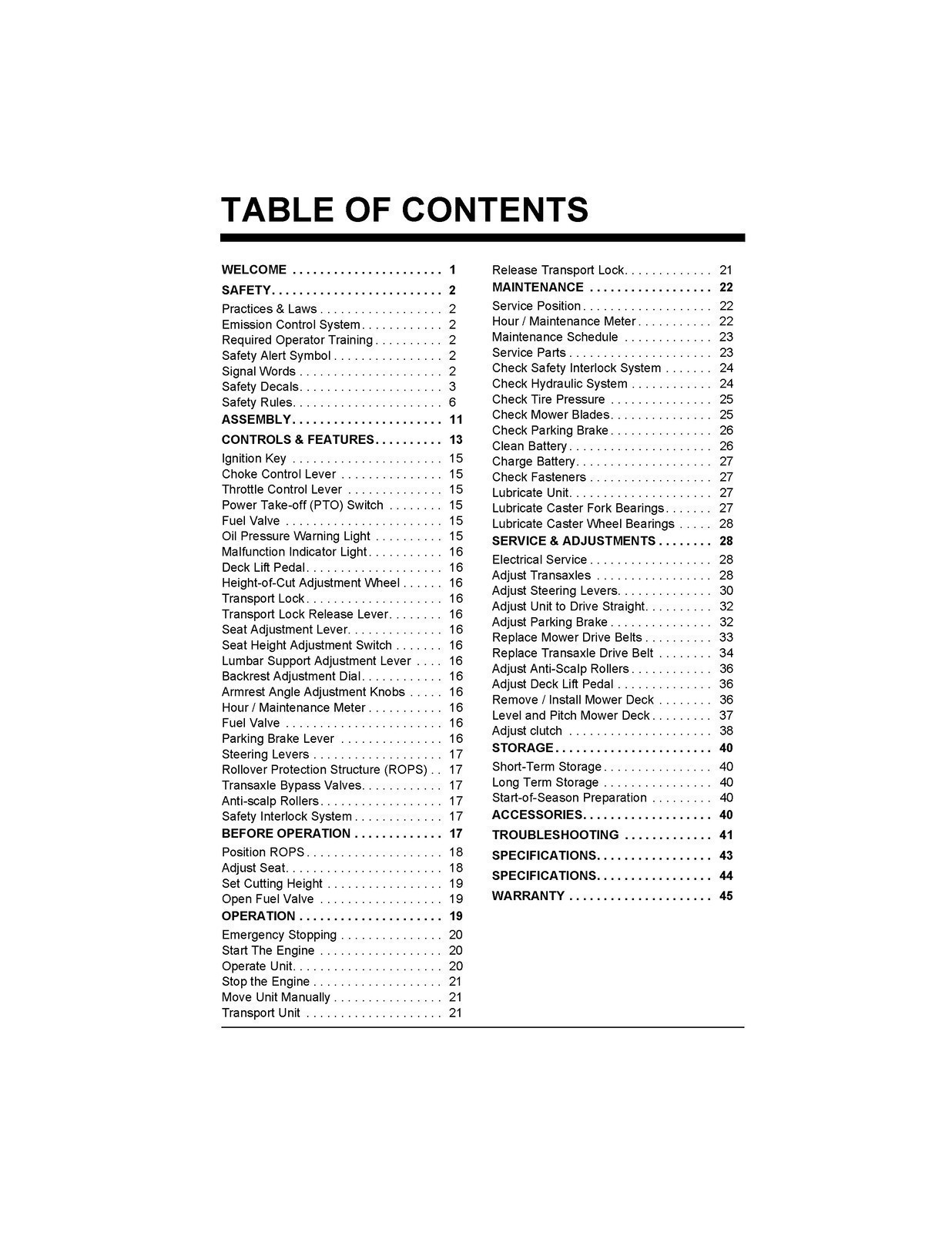 GRAVELY Pro-Turn 452 460 472 EFI OPERATORS MANUAL FASTENED – TOUGH FRONT & BACK