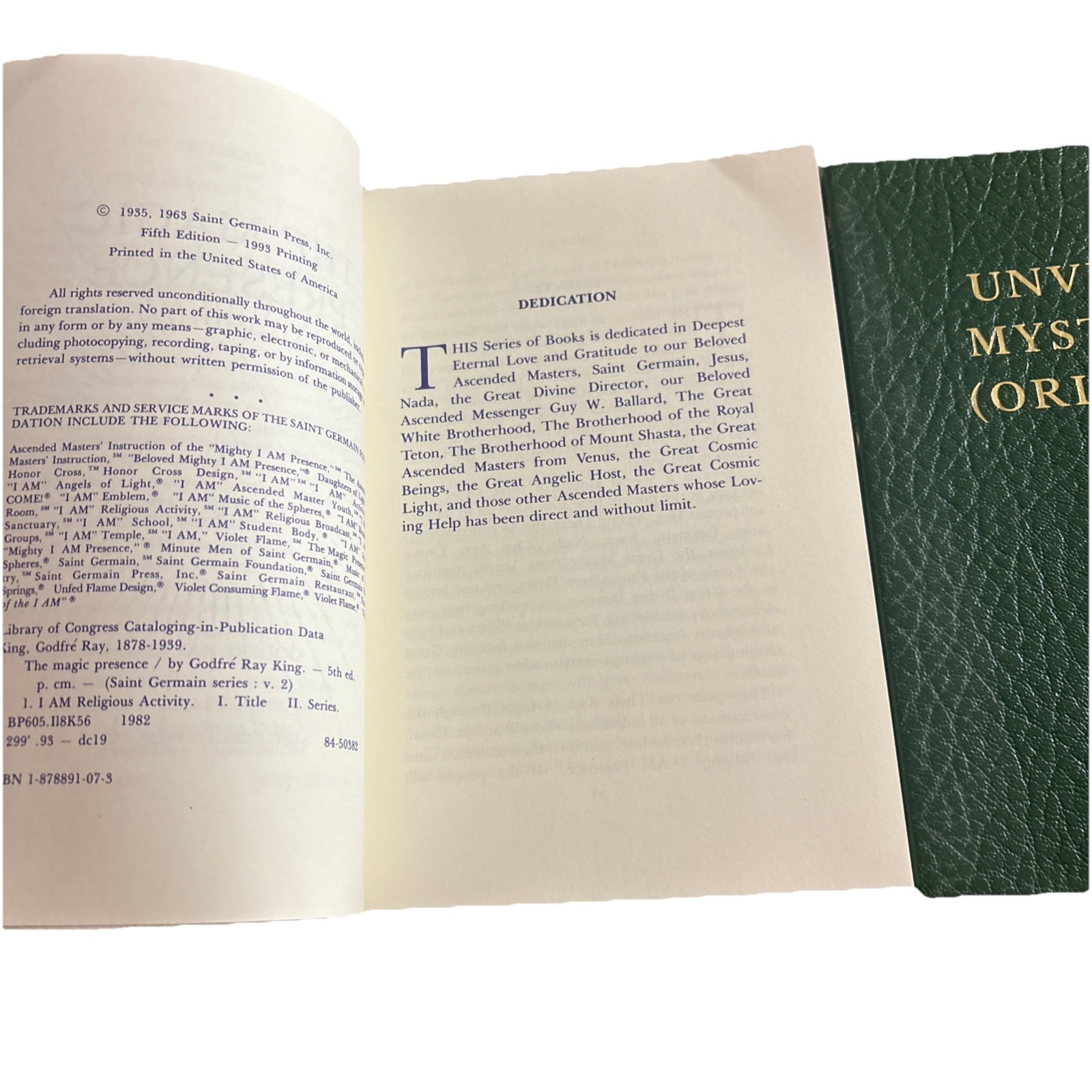 Unveiled Mysteries & The Magic Presence Godfre Ray King Saint Germain Series VG