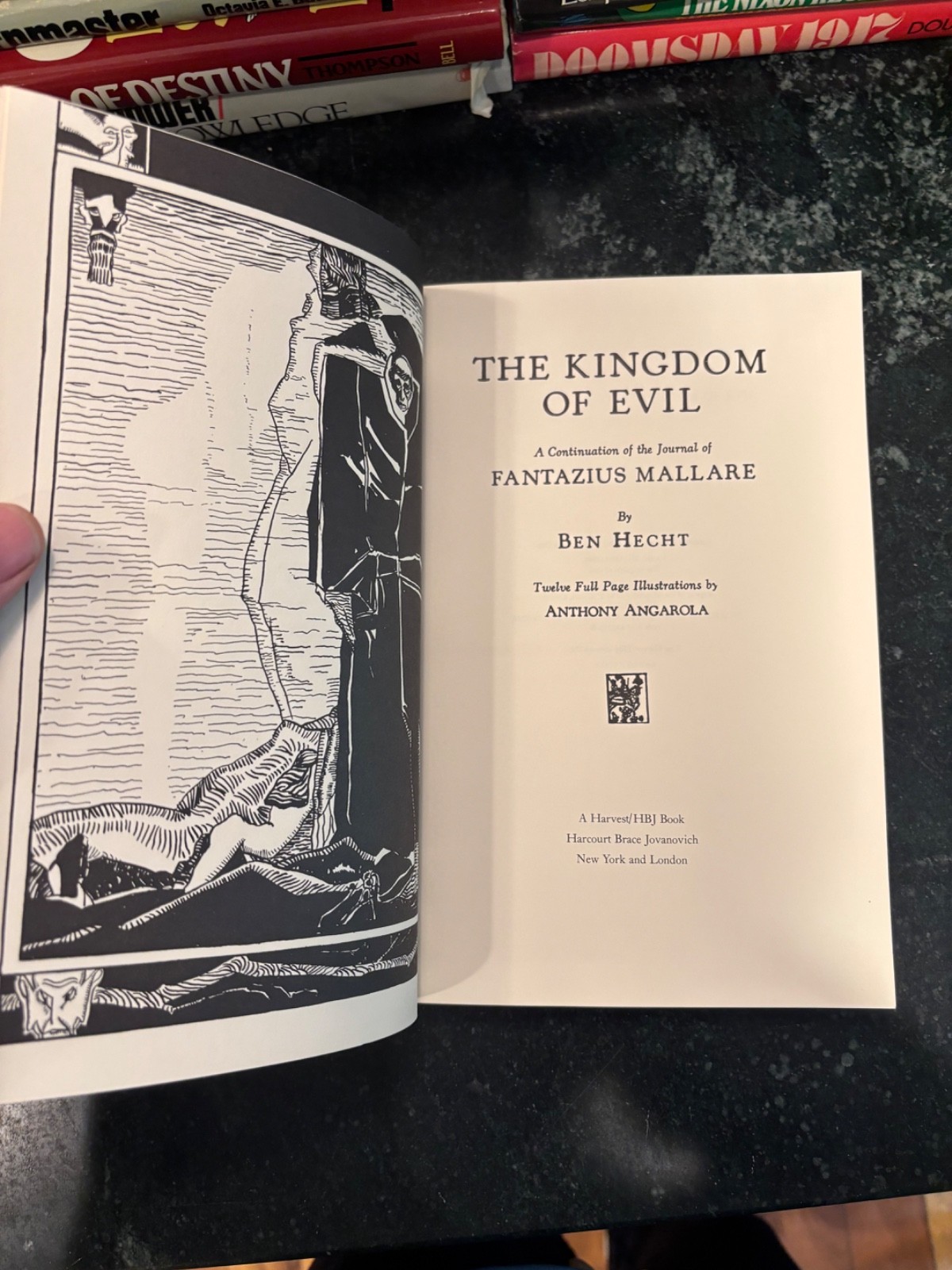 The Kingdom of Evil by Ben Hecht / VTG HBJ PB / Fantazius Mallare
