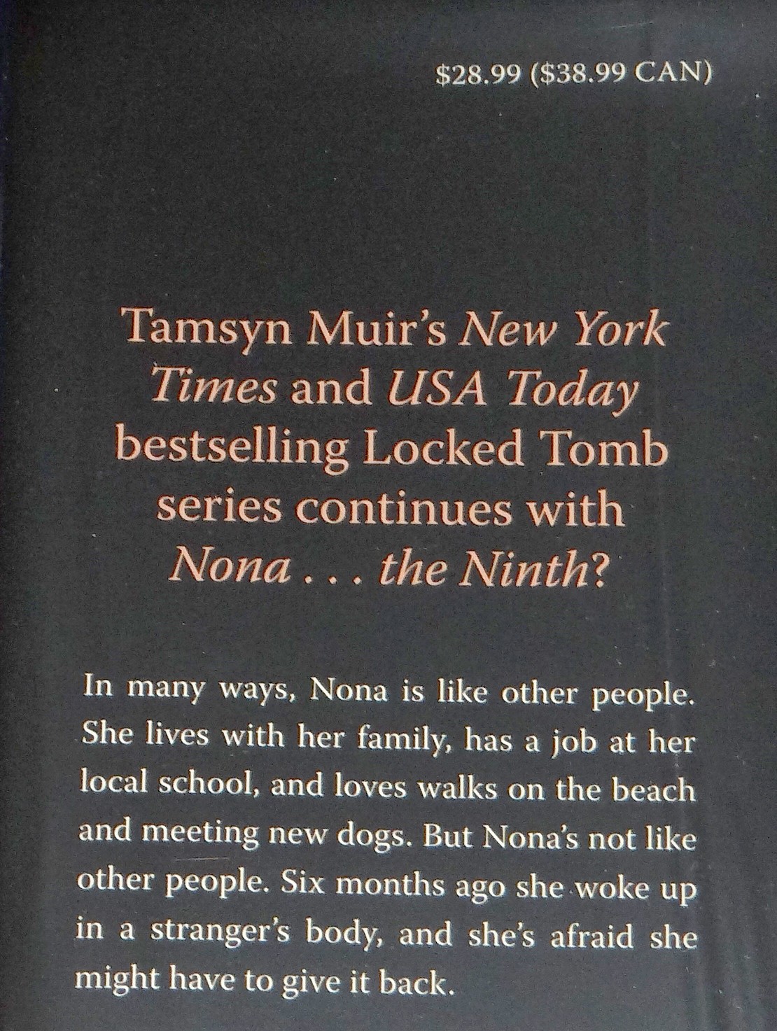 Tamsyn Muir Nona the Ninth, Gideon Book 3 Hardcover 1st Edition 1st Print Black