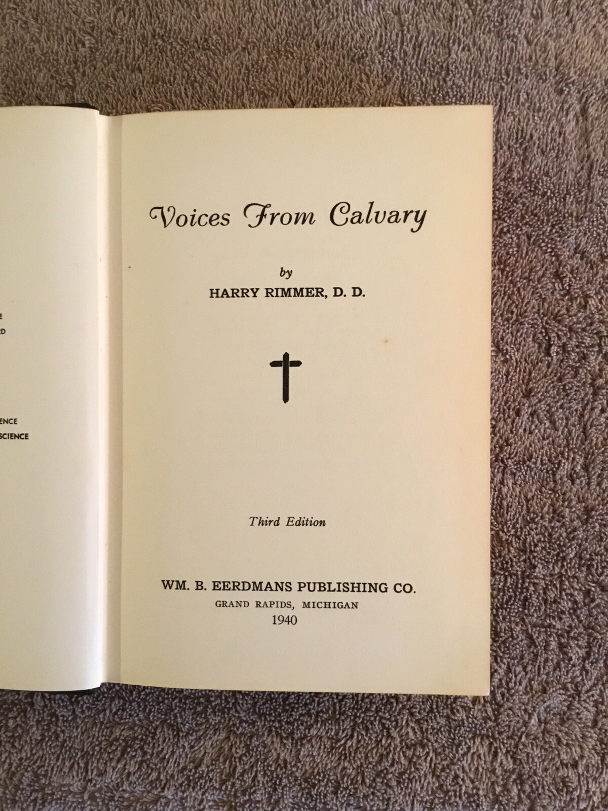 Voices from Calvary, Harry Rimmer