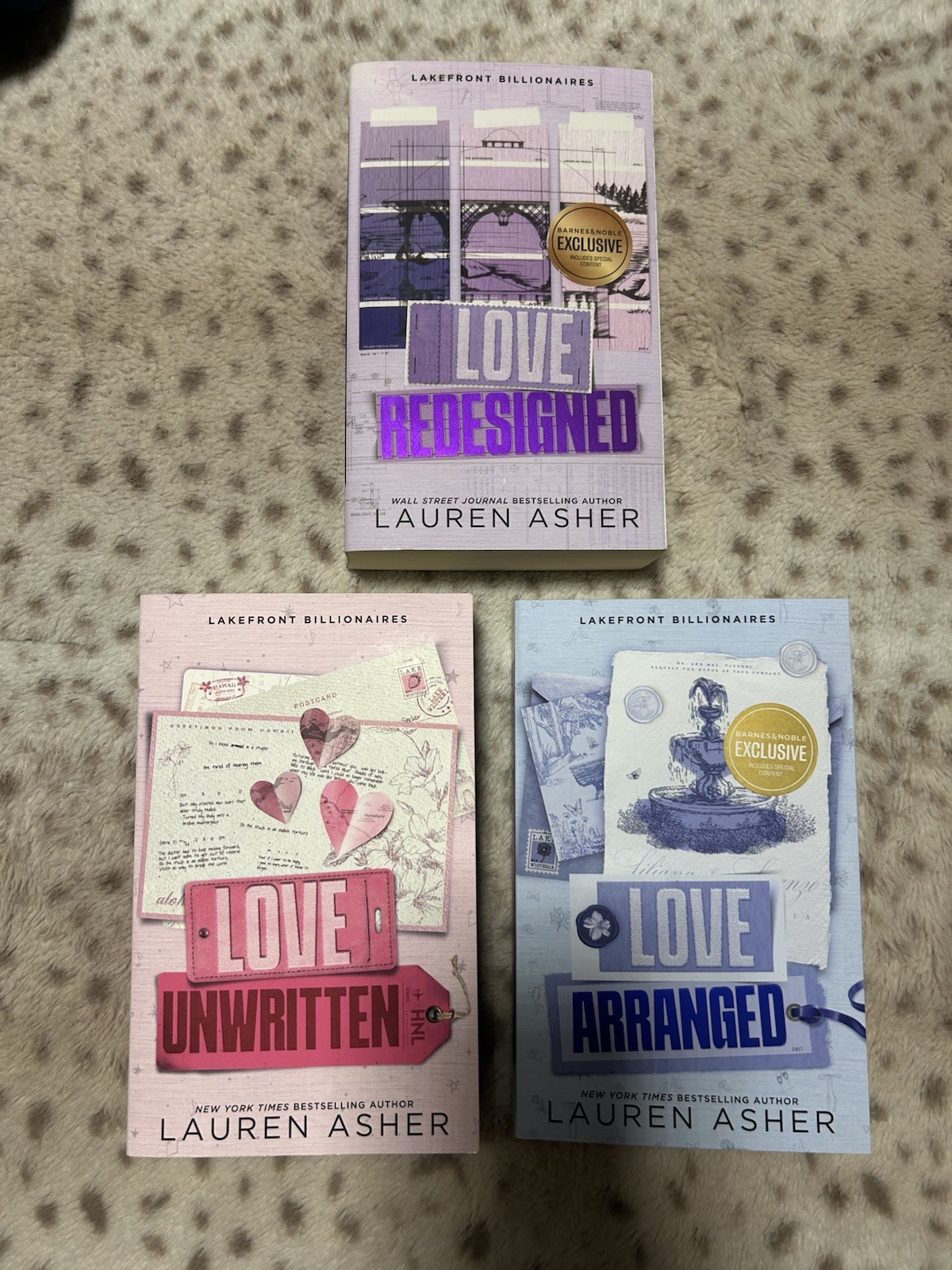 SIGNED Lakefront Billionaires 3 books by Lauren Asher