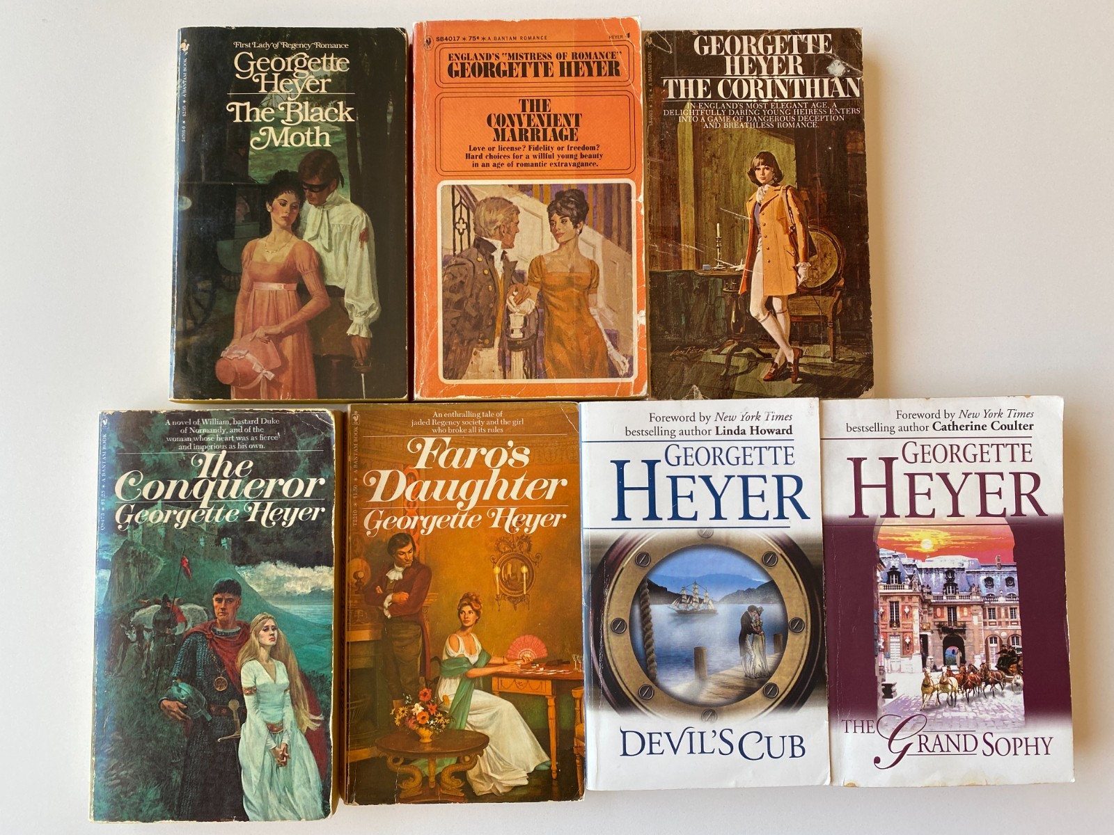 GEORGETTE HEYER VINTAGE PB LOT 22~Convenient Marriage~Corinthian~Black Moth~Ring