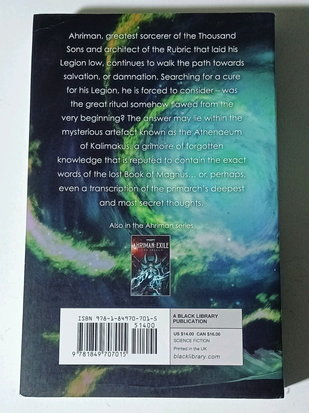 Ahriman: Sorcerer by John French (2015, Trade Paperback) Warhammer 40,000