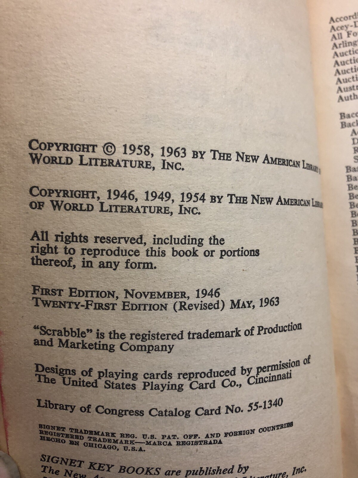 Hoyle’s Rules of Games by Albert H. Morehead and Geoffrey Mott-Smith 1963