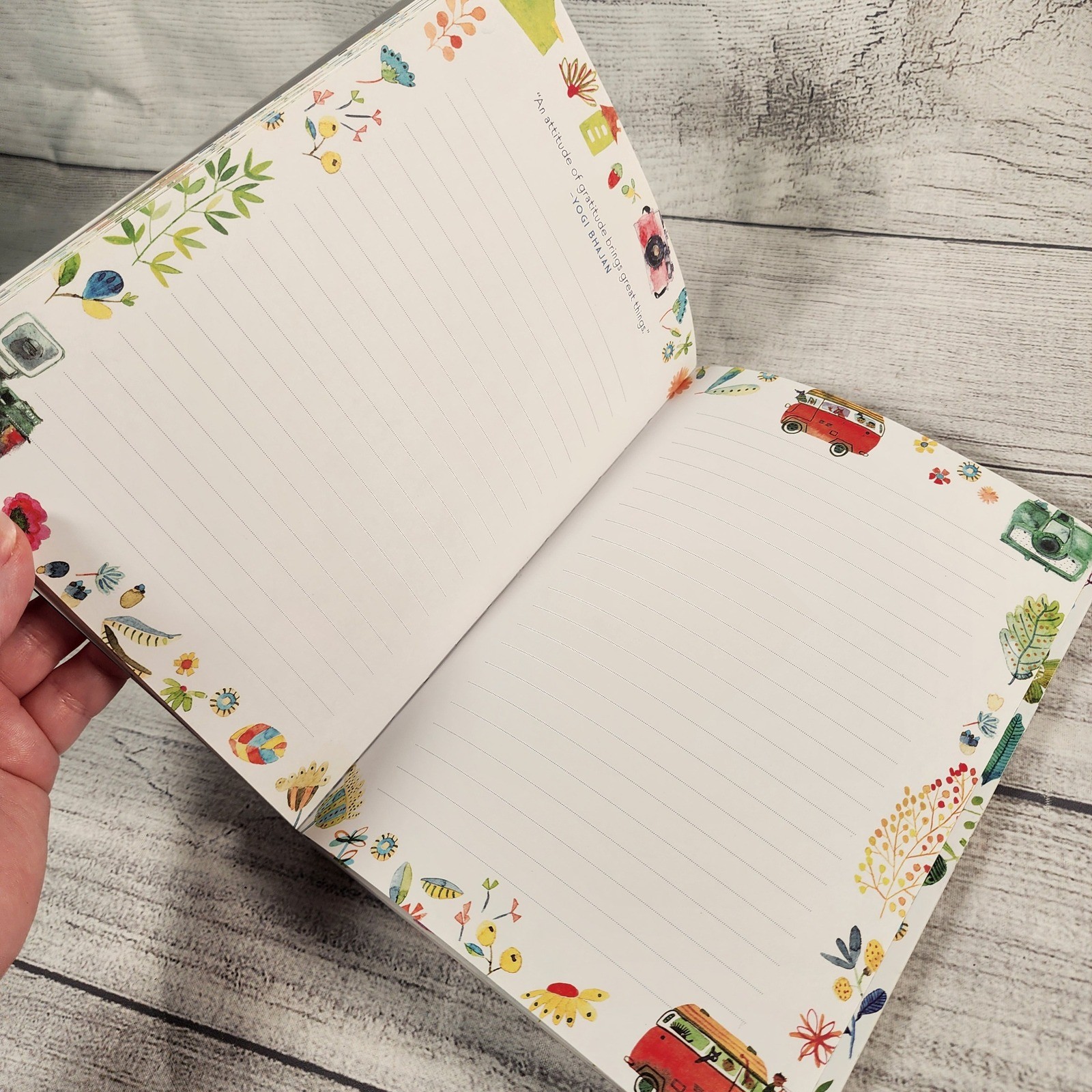 Chartwell Books Gratitude Journal Floral Watercolor Hardcover 204 Pages Prompts