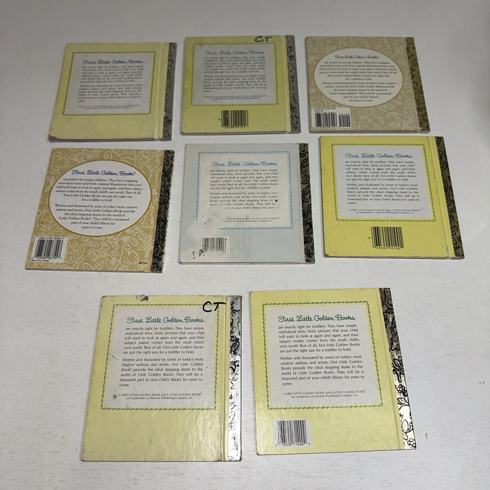 Vintage 1980s & 90’s A First Little Golden Books Mini HC Toddlers Lot Of 8