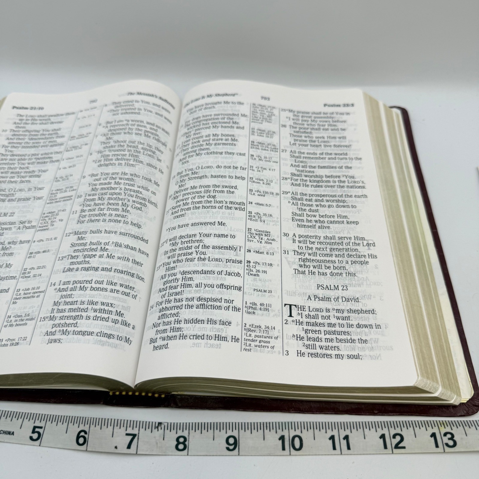 Thomas Nelson NKJV Holy Bible Giant Print Center Column Reference Burgundy 993BG