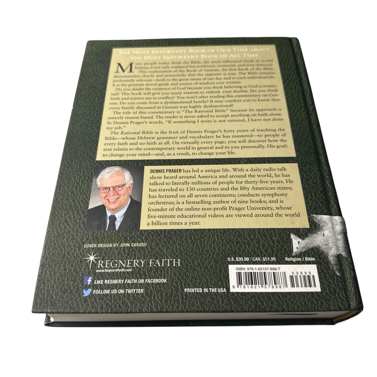 Rational Bible: Genesis by Dennis Prager (2019, Hardcover)
