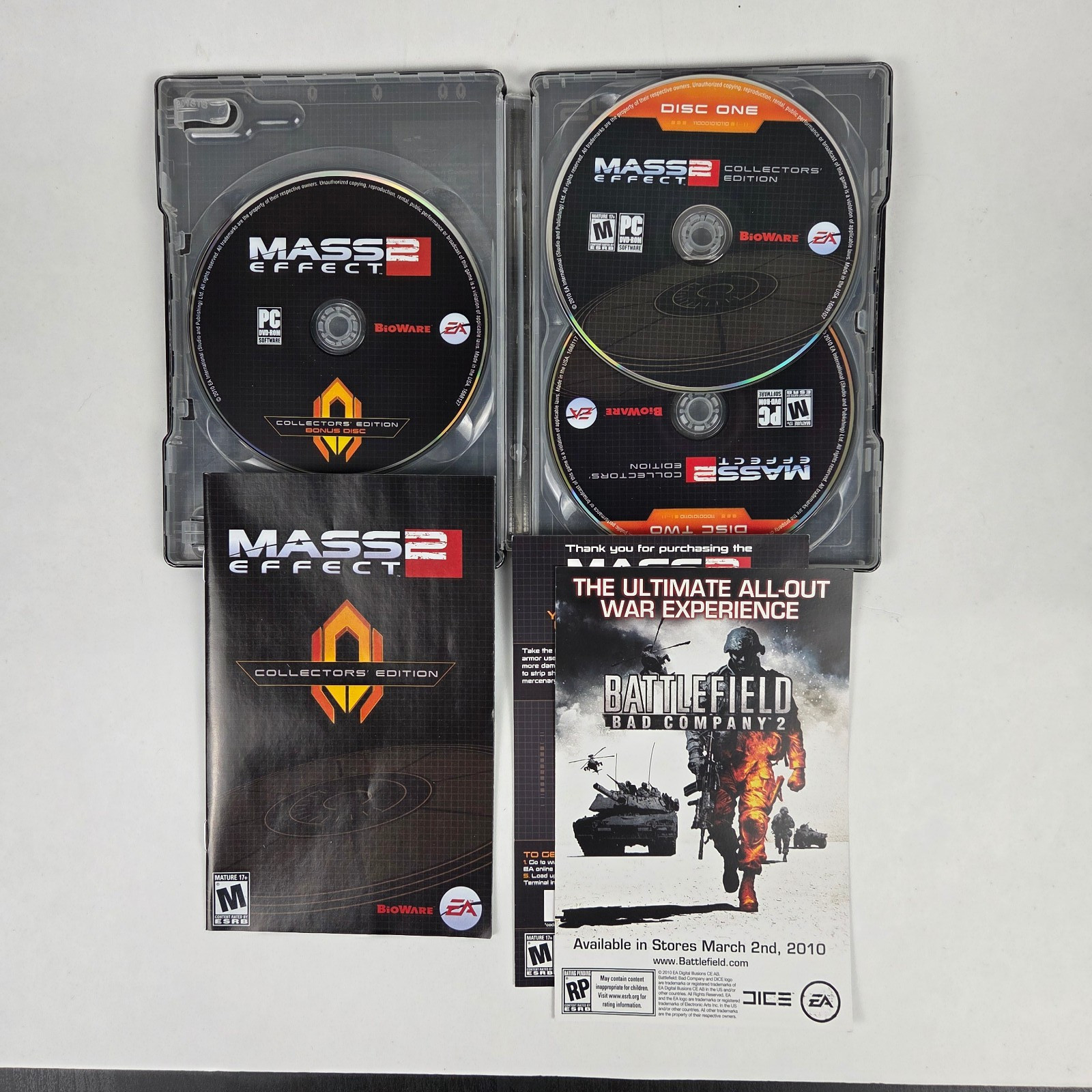 Mass Effect 2 Collector’s Edition PC Game & Prima Hardcover Guide w/ Poster