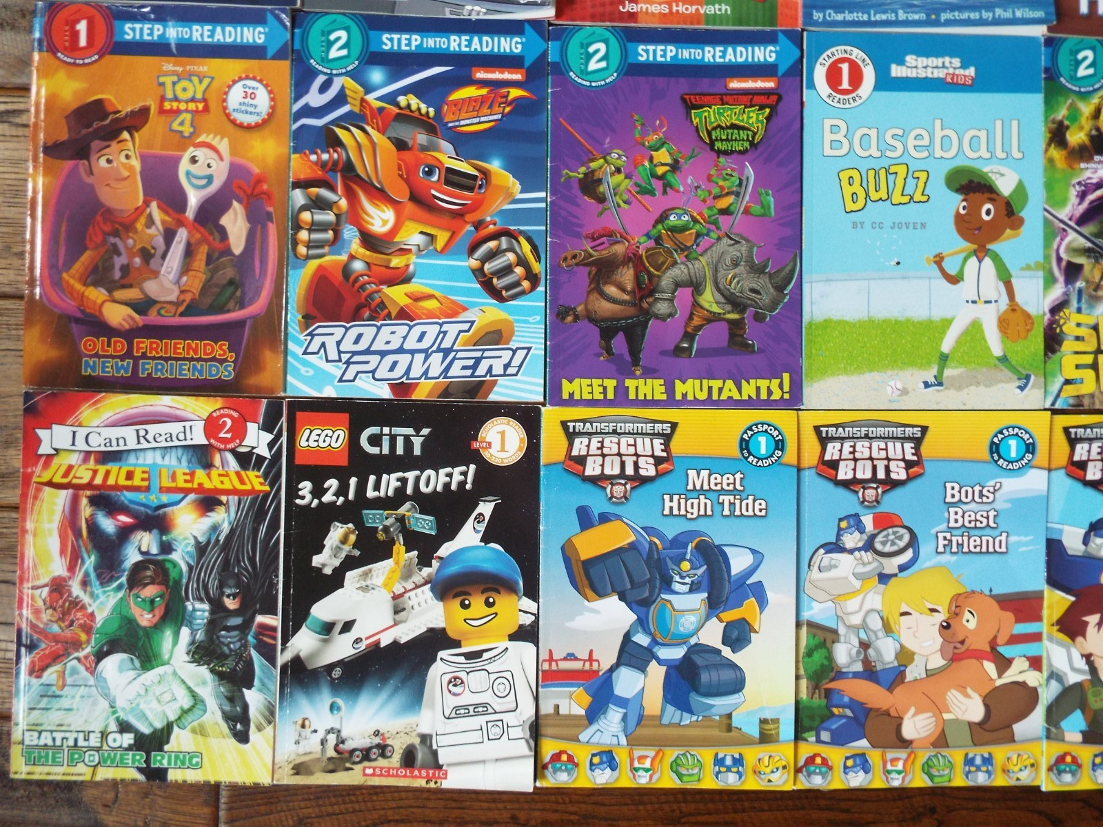 Lot 50 Level 1 and 2 Step Into Reading I CAN READ Readers for Boys