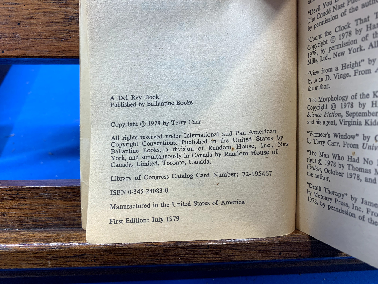 The Best Science Fiction of the Year #8- Edited by Terry Carr, 1979