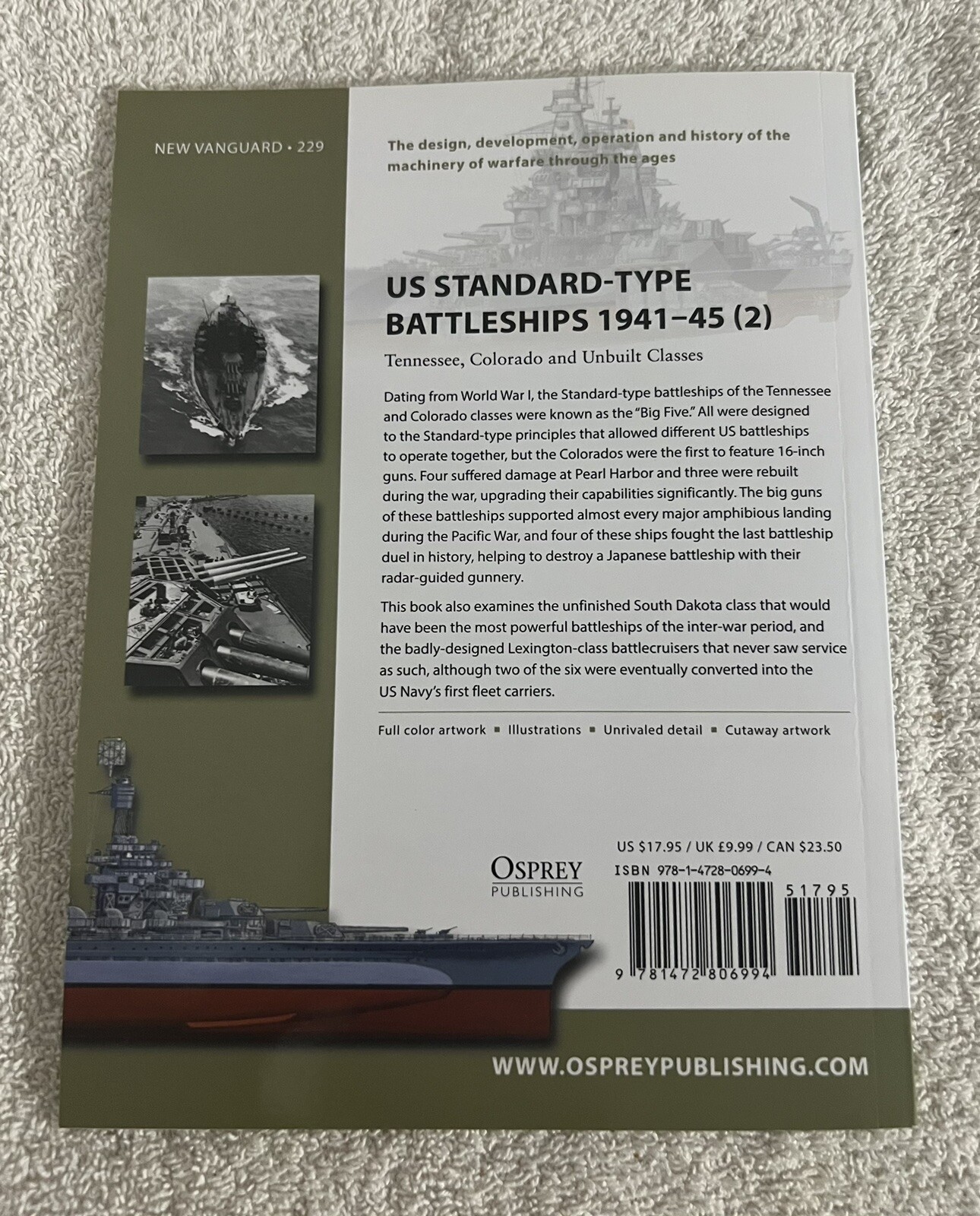 New Vanguard Ser.: US Standard-Type Battleships 1941-45 (2) : Tennessee,…