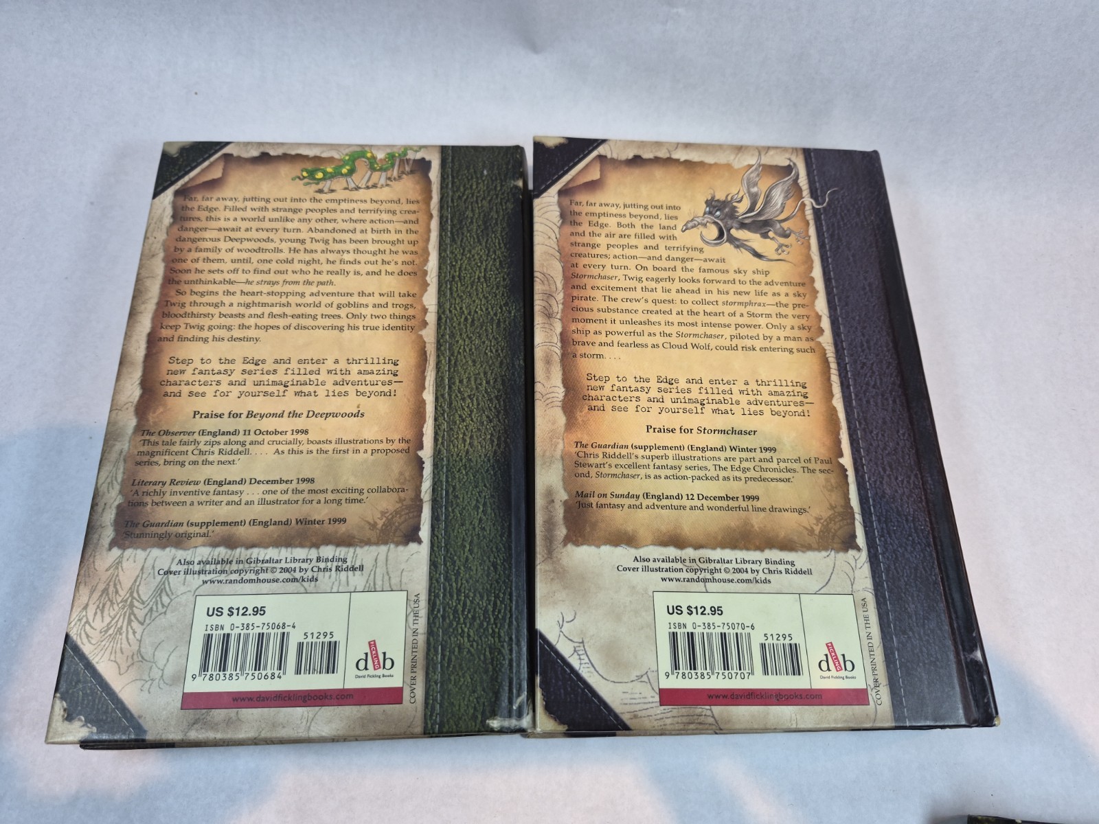 Lot of 4 – Hardcover Books of The Edge Chronicles 1-4 Paul Stewart Chris Riddell