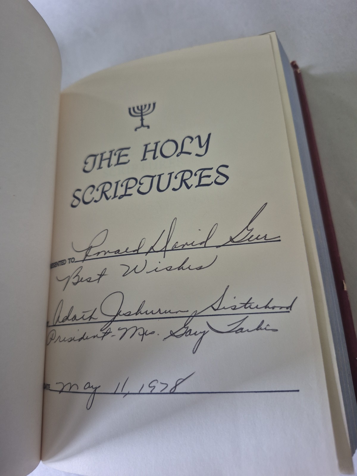 The Holy Scriptures According to the Masoretic Text ~ 1955 HC Book w/DJ