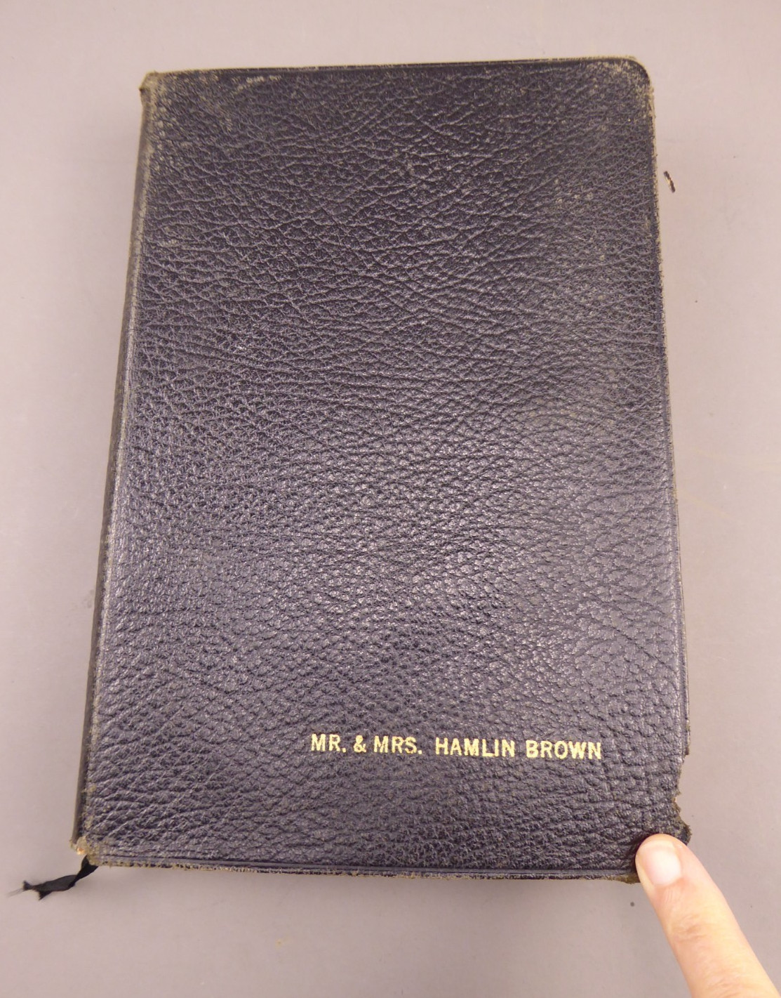 Vintage Holy Bible Black Morocco Leather Cambridge England KJV