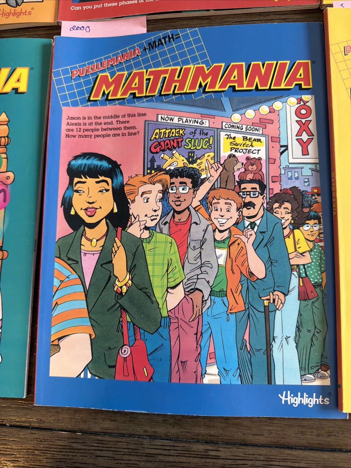 Vtg 2000 Mathmania Highlights Puzzlemania Books Lot Of 6 Homeschool Learning