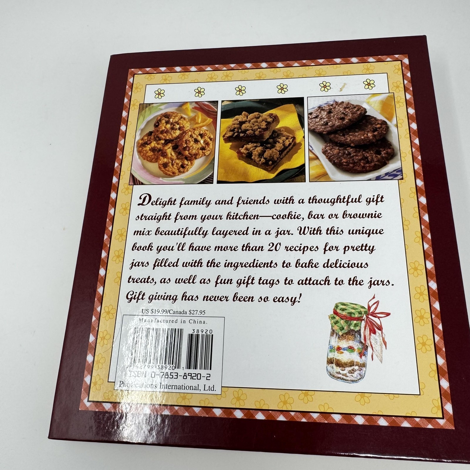 Gifts From A Jar Cookies Brownies & Bars Cookbook Publications Intl HC 2003