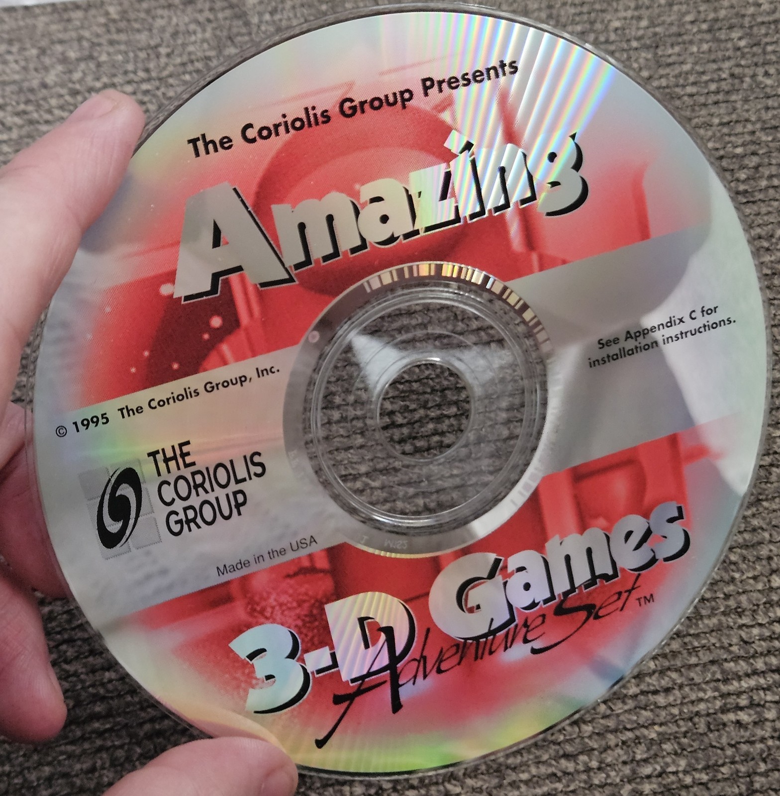 Amazing 3-D Games Adventure Set PC Computer Vintage Disc 1995 Coriolis GroupRARE