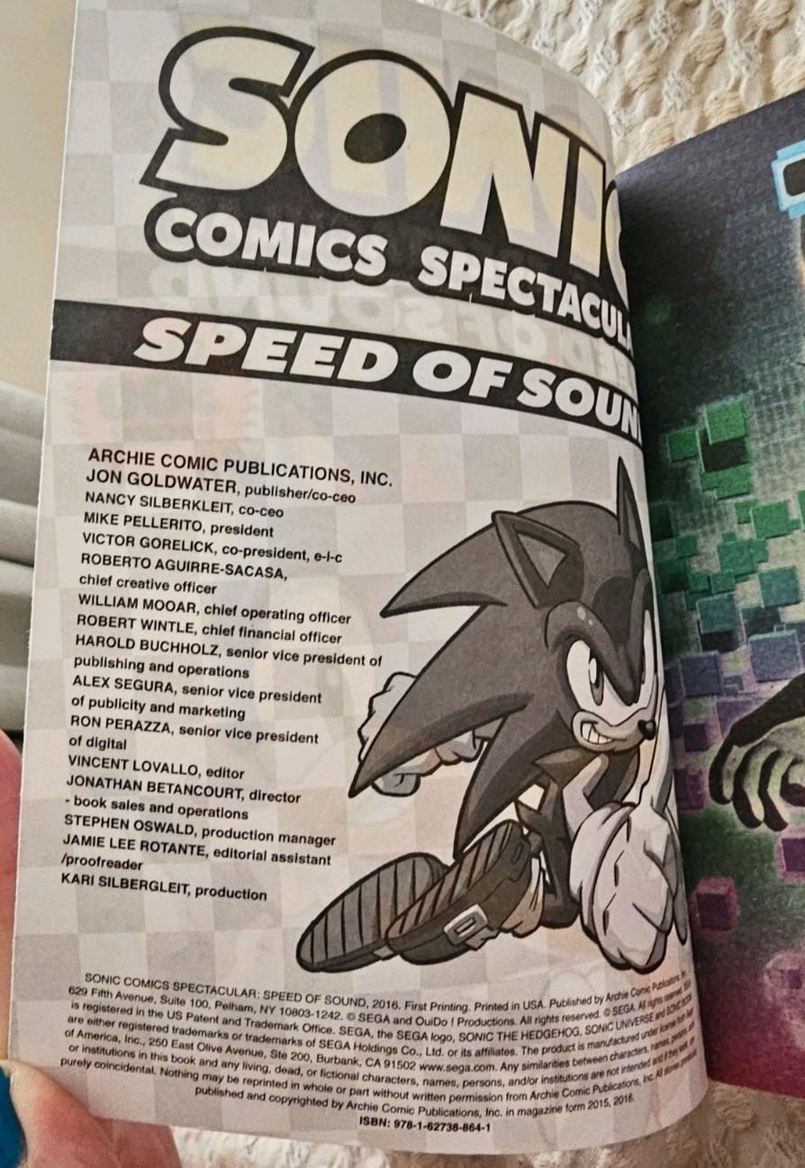 Sonic Comics Spectacular Speed of Sound TPB Archie Comics 2016 1st Printing