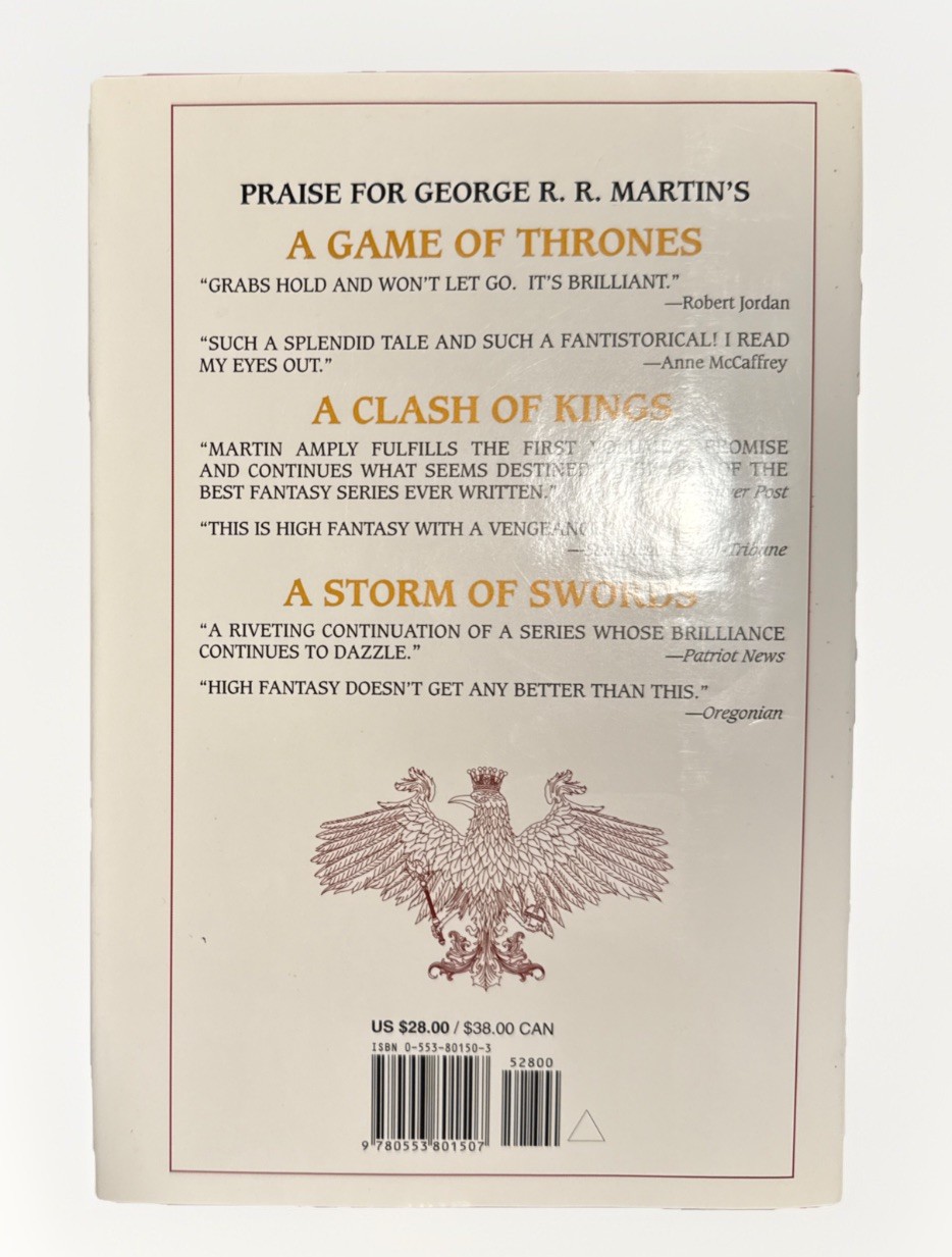 A Feast For Crows George RR Martin [1st Edition & 1st Printing]* Rare