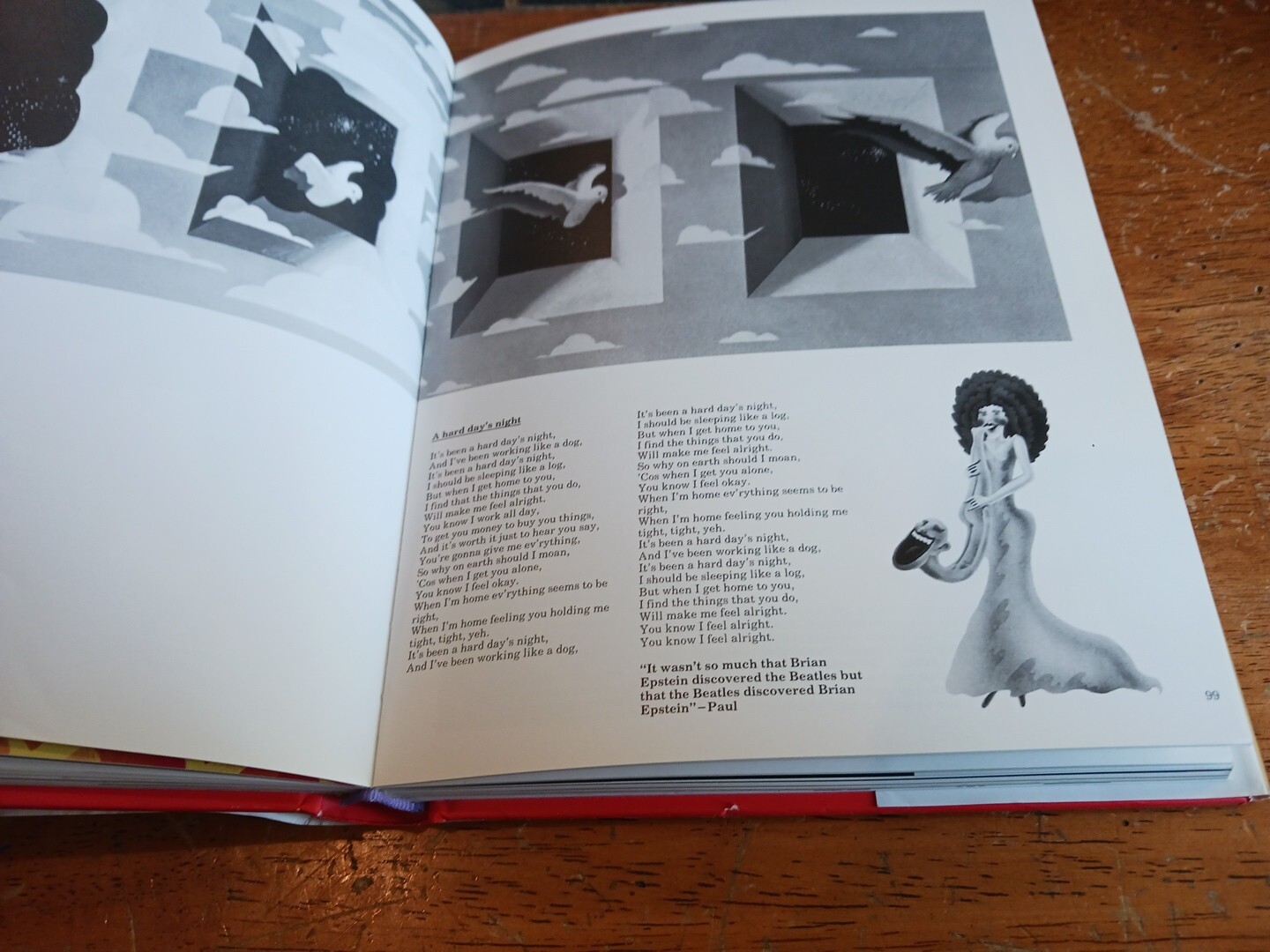 BEATLES – ILLUSTRATED LYRICS -267 PAGES -HARDCOVER HCDJ BOOK , 1991 ,THE BEATLES