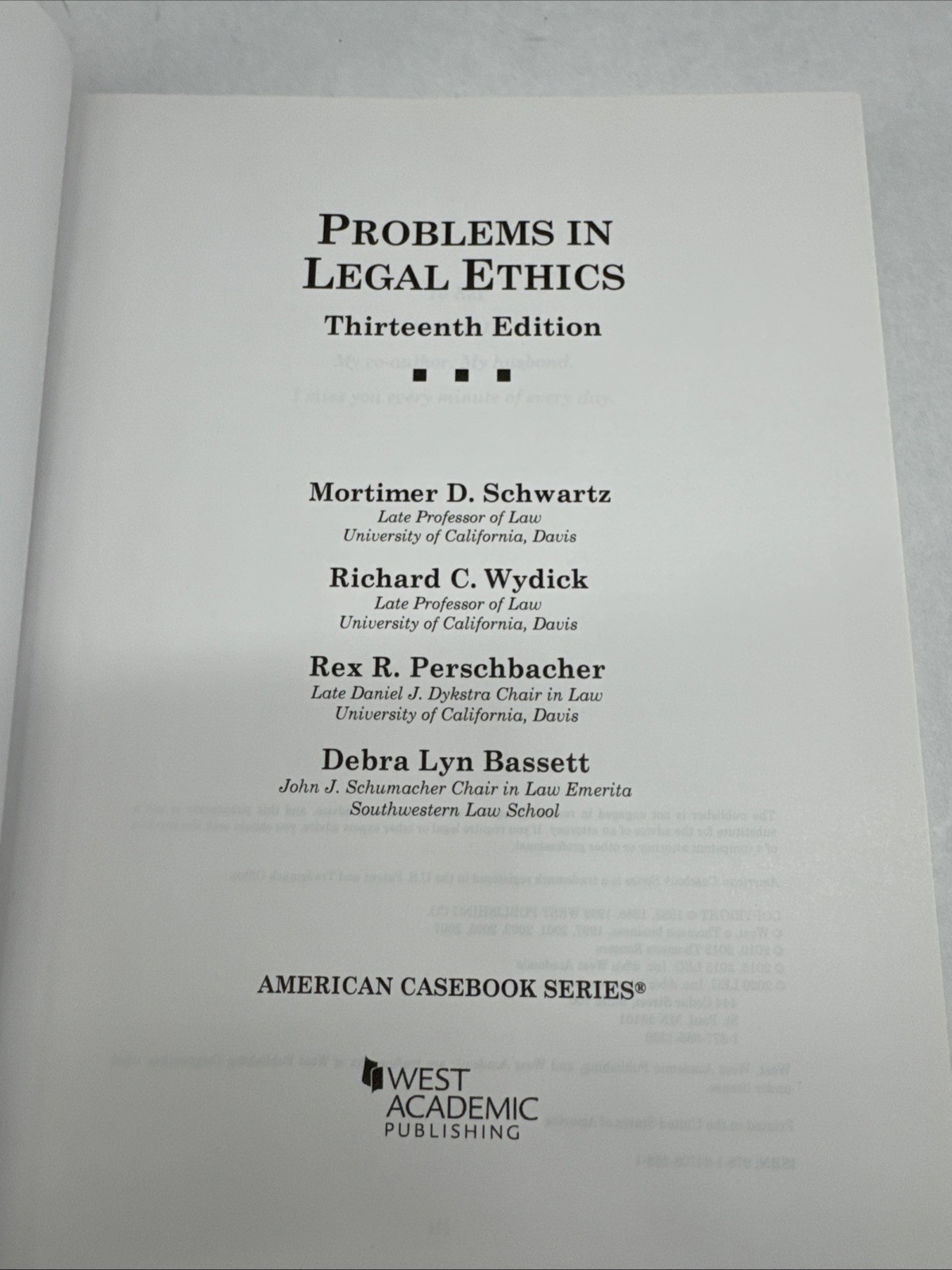 Problems in Legal Ethics (American Casebook Series) – Hardcover –