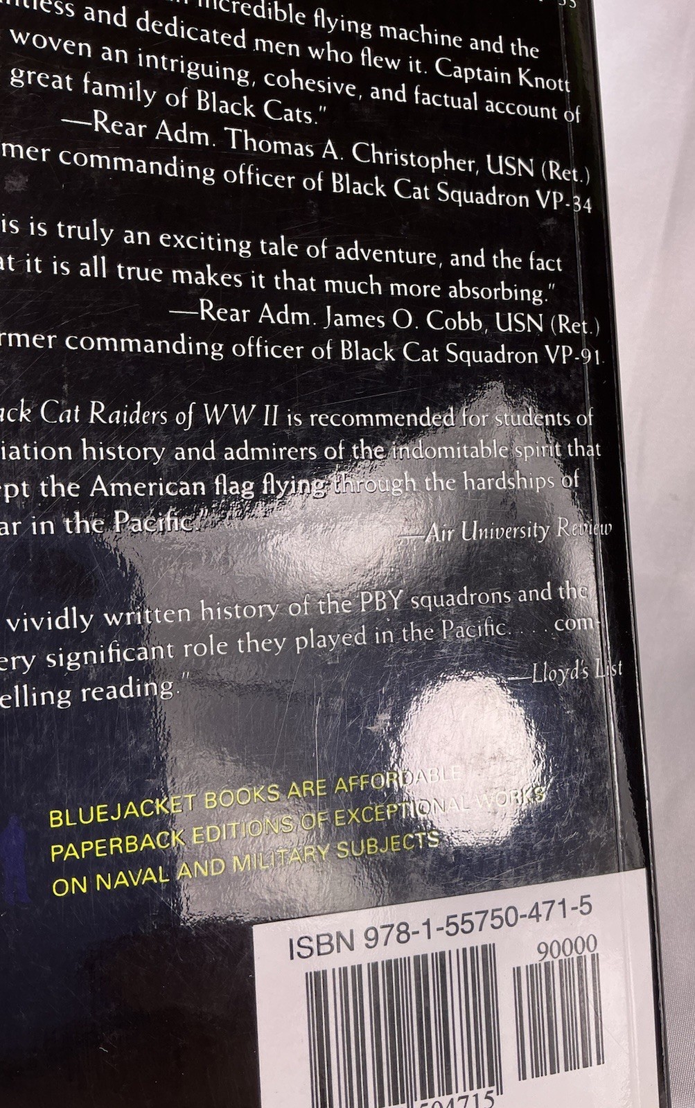 Black Cat Raiders of WWII BlueJacket Books (Naval Institute Press) Trade PB