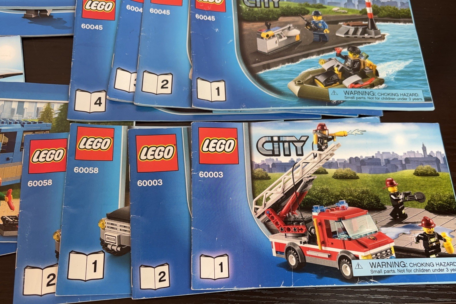 LEGO CITY Lot of 55 Manuals Instructions Booklets Only – See photos for set