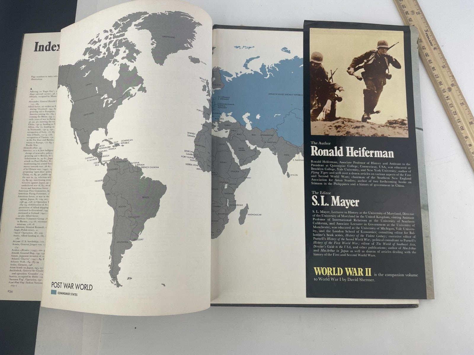 World War II Hardcover Book Ronald Heiferman 1973 1st Edition Vintage -13×9″