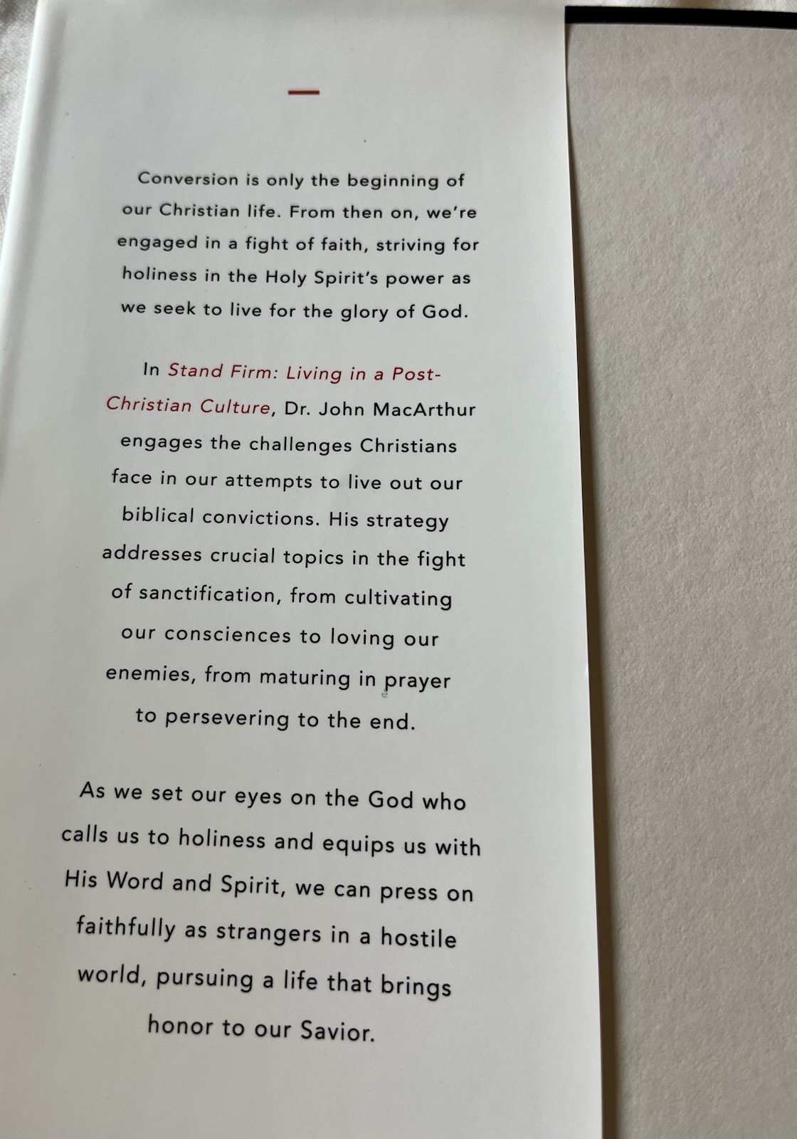 Stand Firm By John MacArthur 152 Pages Hardcover