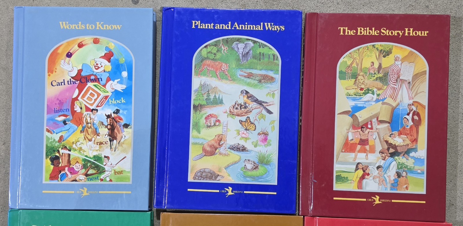 Child Horizons Book Series Lot 10 Books Plant Animals Arts Make Bible Words 1991