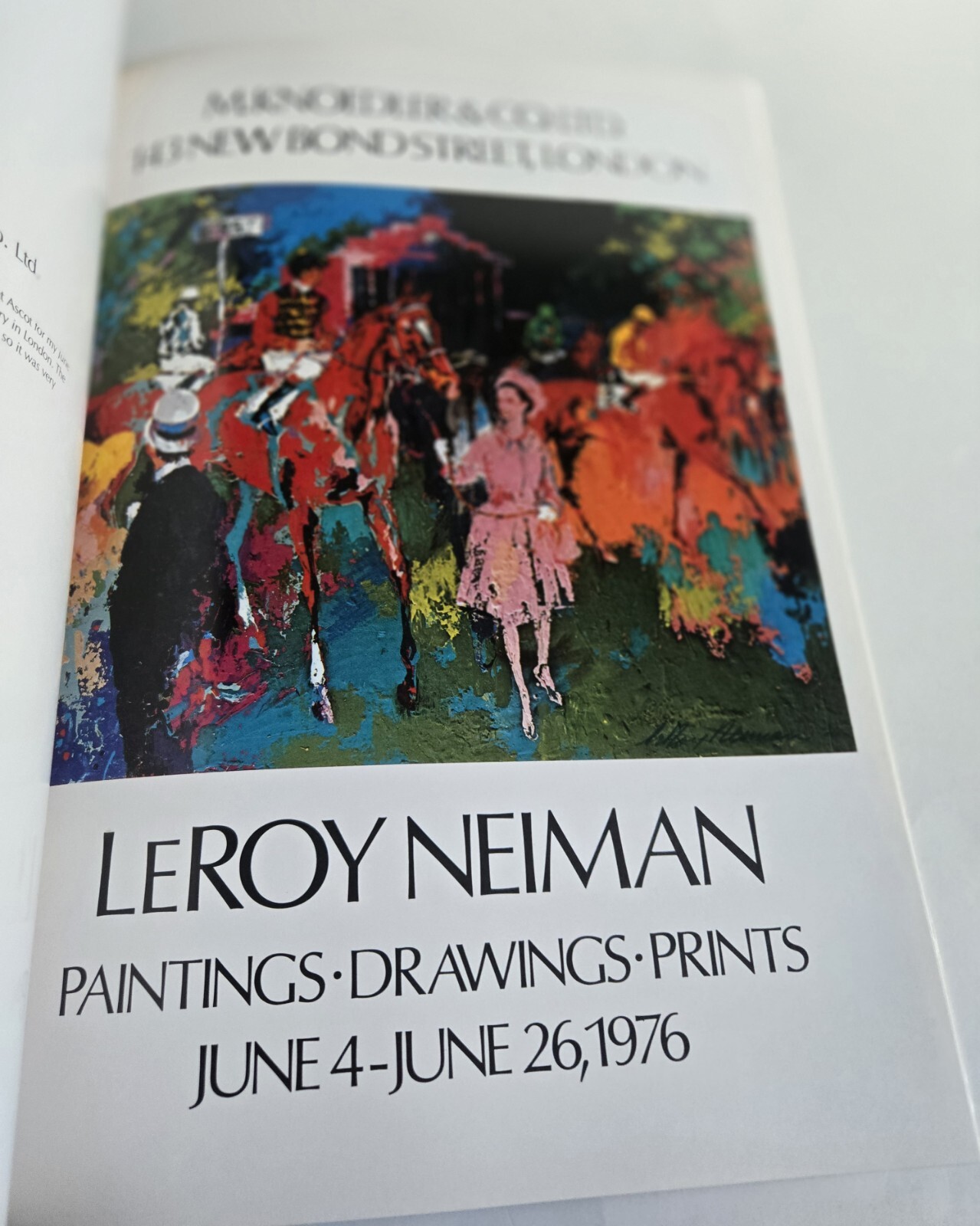 1980 HAND SIGNED 72/500 LeROY NEIMAN AMERICAN (1921-2012) EVENTS POSTERS BOOK