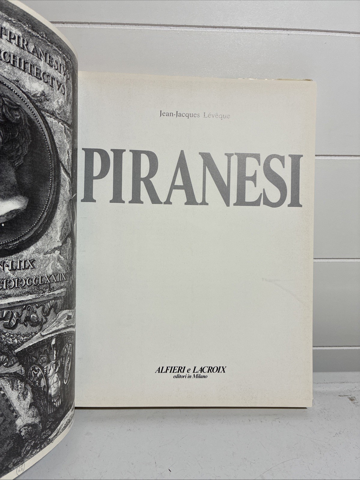 Vintage Piranesi Engraving Etching Book by Jean Jacques Leveque HCDJ Art Italian
