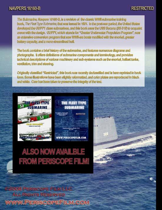 U.S. NAVY FLEET TYPE SUBMARINE GUPPY SUB INSTRUCTION BOOK