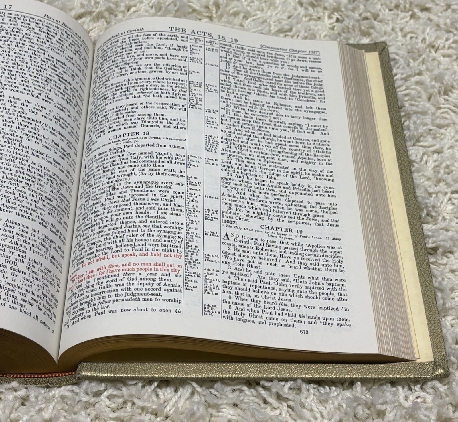 1964 XL Family Vintage Holy Bible 20th Century Gold Color Red Letter KJV