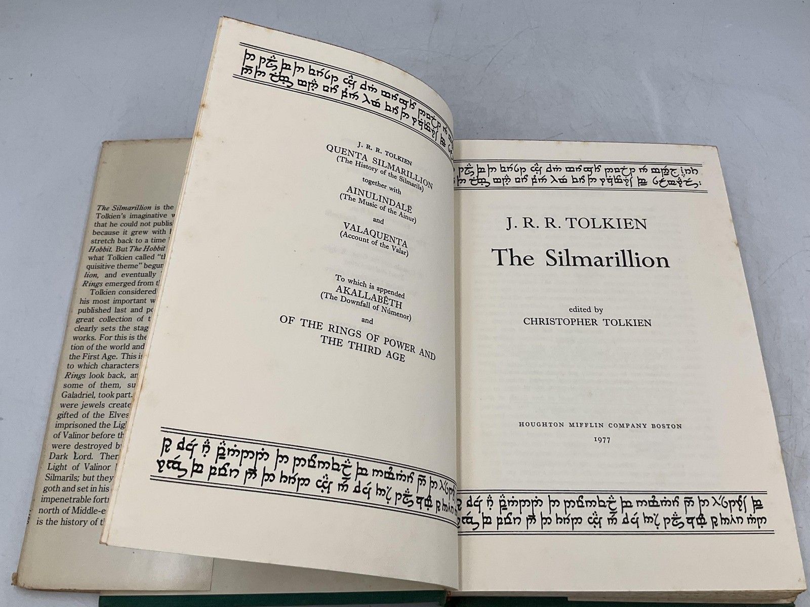 THE SILMARILLION John Ronald Reuel Tolkien 1977, 1sr Ed.1st Print. Map included